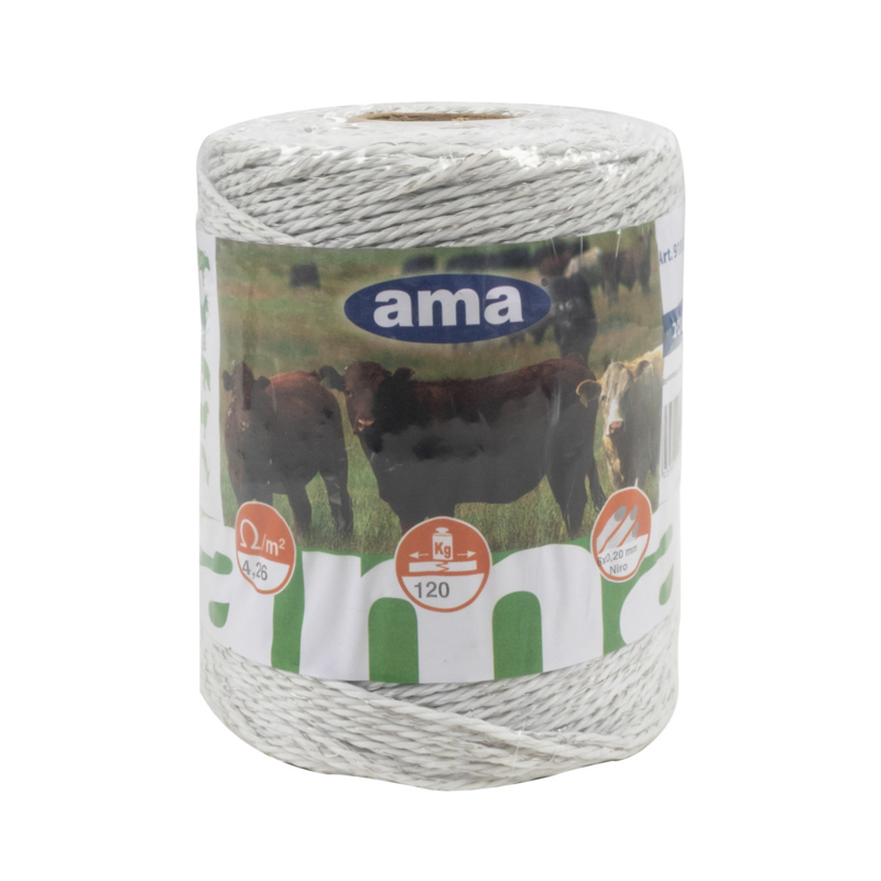 BOBINA FILO ELETTRIFICATO BIANCO 24X0,4 , LUNGHEZZA 200 MT