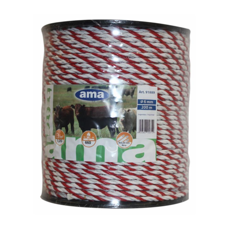 ROTOLO CORDA ELETTRICA Ø 6MM, LUNGHEZZA 200 MT