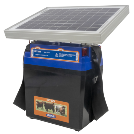 ELETTRIFICATORE A BATTERIA CON ALIMENTAZIONE A PANNELLO SOLARE 12V 12AH  PANNELLO 10W