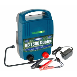 12/230V Duplex Elettrificatore  RB 1500 (dotato di caricabatterie a 230V e cavi per batteria a 12V)