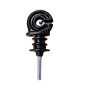 ISOLATORE NERO AD ANELLO CON VITE PER FERRO Ø 6 MM