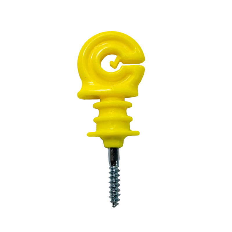ISOLATORE GIALLO AD ANELLO CON VITE PER LEGNO Ø 6MM