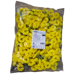 ISOLATORE GIALLO AD ANELLO CON VITE PER LEGNO Ø 6MM