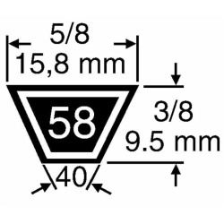 CINGHIA UNIVERSALE 5/8"X64"