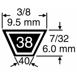 CINGHIA UNIVERSALE 3/8"X28"