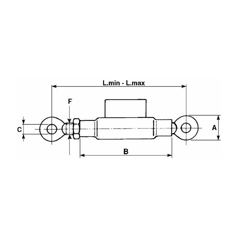 MANICOTTO M20X2,5 CON TIRANTI TESTA TONDA