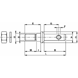 PERNO D'ATTACCO Ø28-28 M27x1,5