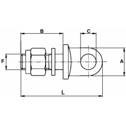 PERNO OCCHIO PER CATENE 20X2,5 CORTO