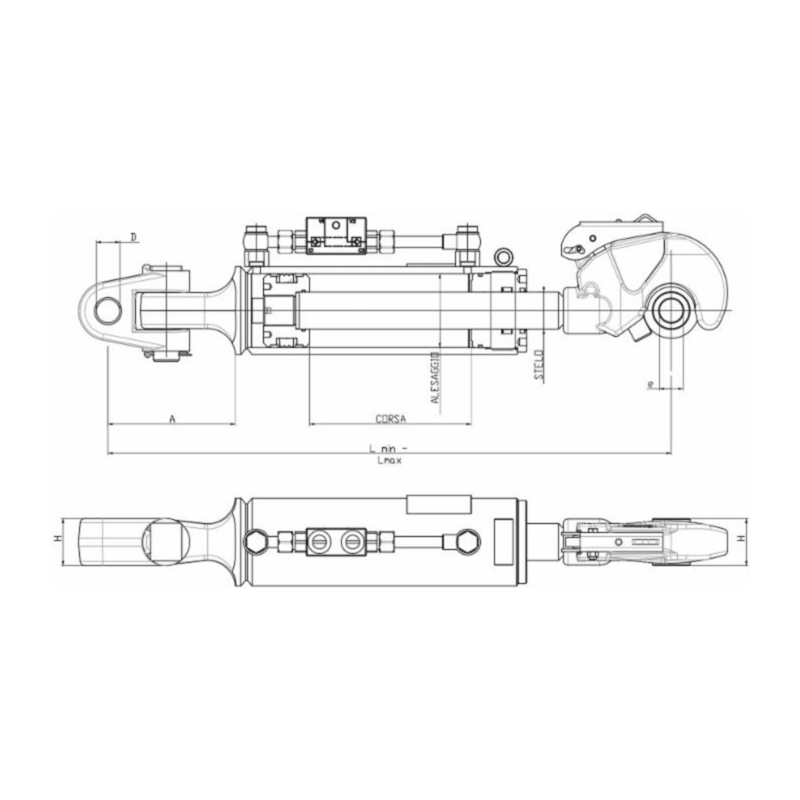 3°PUNTO IDRAULICO 90X50X250 3°CATEGORIA