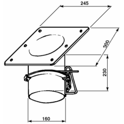 BOCCHETTA GRANO CON FLANGIA 300X245MM