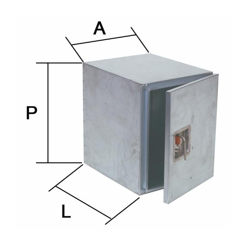 CASSETTA PORTA ATTREZZI IN LAMIERA 350X450X450MM