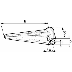 CERNIERA PIATTA  MICRO Ø 9 MM.