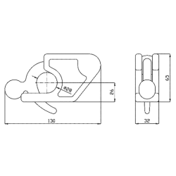CHIUSURA A BLOCCO LEGGERA Ø 30 MM.