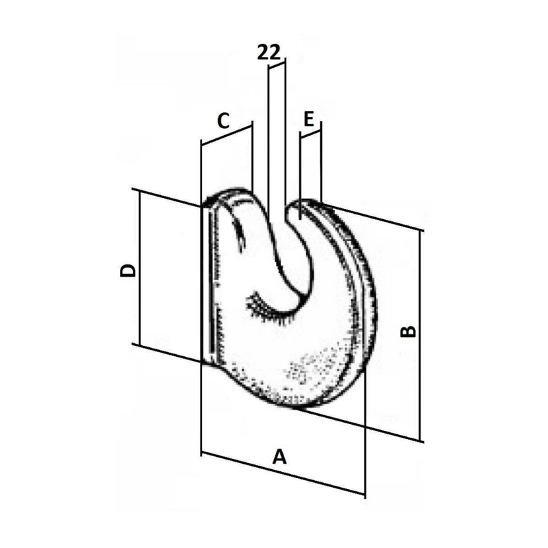 GANCIO DI TRAINO LEGGERO 71x78