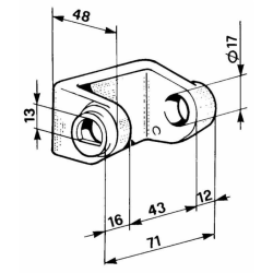 CAVALLOTTO STOPPED DESTRO Ø 13MM.