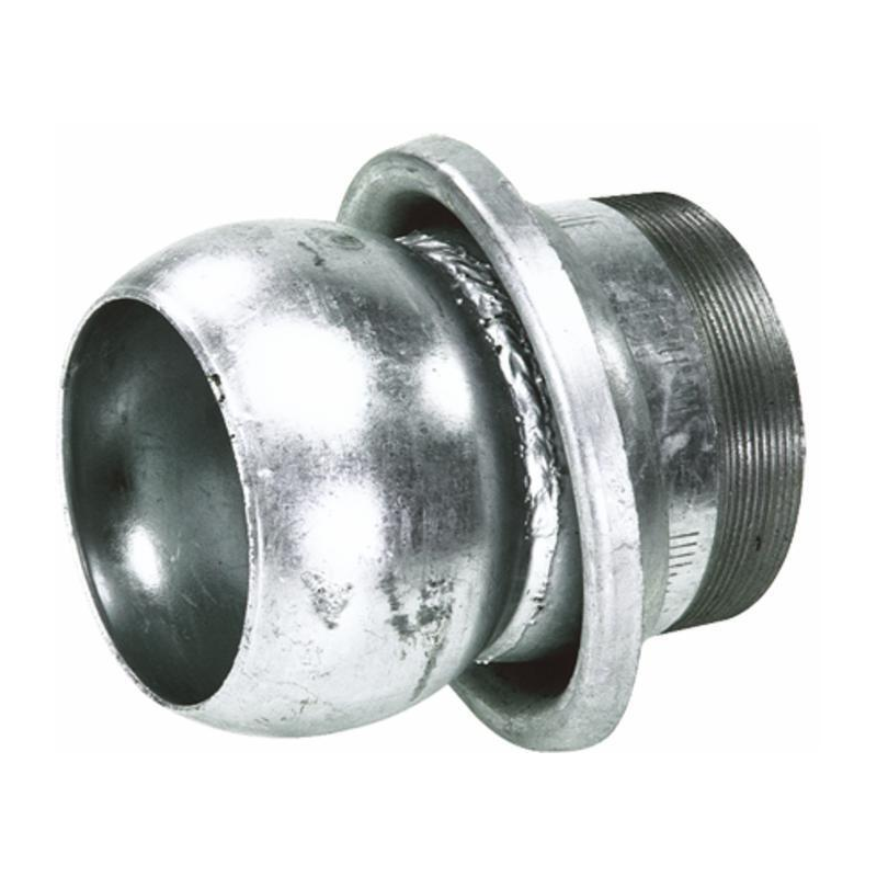 SFERA E ANELLO ZINCATO CON TRONCHETTO FILETTATO MASCHIO Ø 100MM
