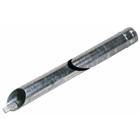 TUBO DI ASPIRAZIONE CON PORTAGOMMA ZINCATO LUNGHEZZA 2MT, Ø 150MM
