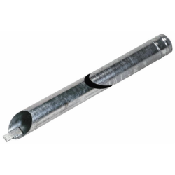 TUBO DI ASPIRAZIONE CON PORTAGOMMA ZINCATO LUNGHEZZA 3MT, Ø 100MM