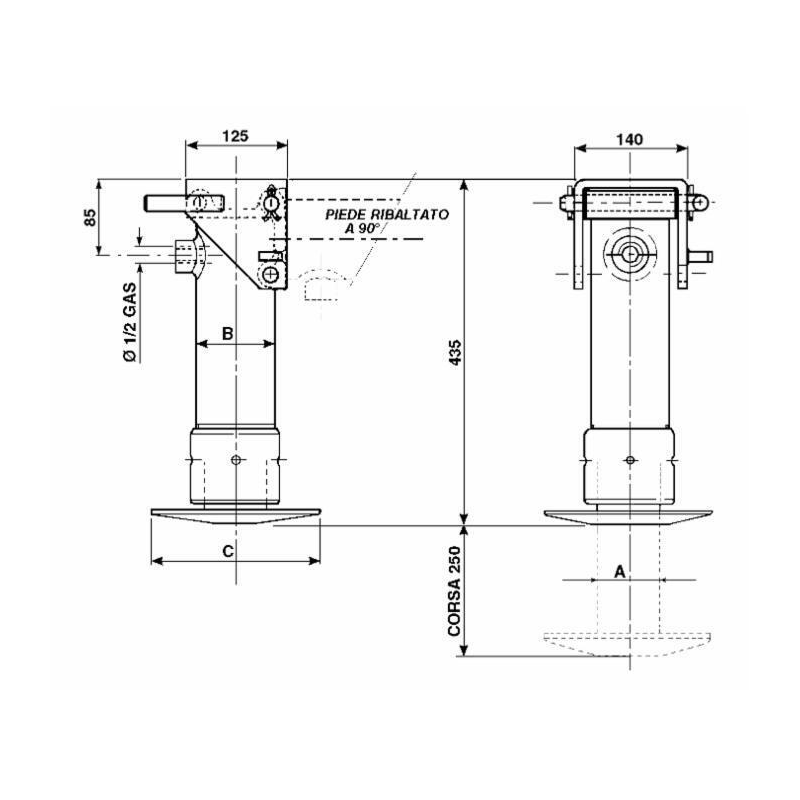 SERVOTIMONE IDRAULICO Ø65