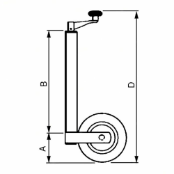 SERVOTIMONE LEGGERO A RUOTA IN PLASTICA 200X50