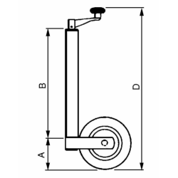 SERVOTIMONE LEGGERO A RUOTA 255X80
