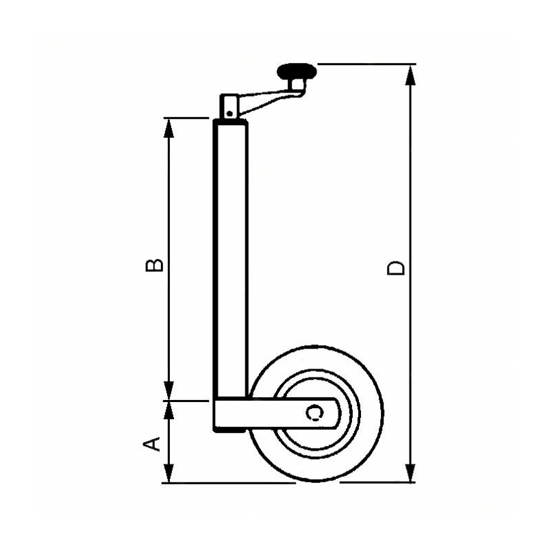 SERVOTIMONE LEGGERO A RUOTA IN PLASTICA 245X70