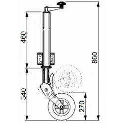 SERVOTIMONE LEGGERO A RUOTA RIBALTABILE 200X60
