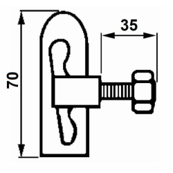 CHIUSURA A CADUTA CON VITE CORTA M12.