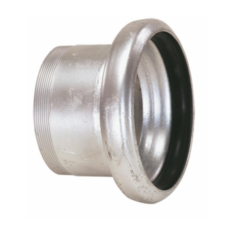 CONTROSFERA ZINCATA CON TRONCHETTO FILETTATO MASCHIO "BAUER" 3", Ø76MM
