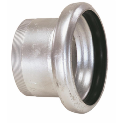 CONTROSFERA ZINCATA CON TRONCHETTO FILETTATO MASCHIO "BAUER" 4", Ø89MM