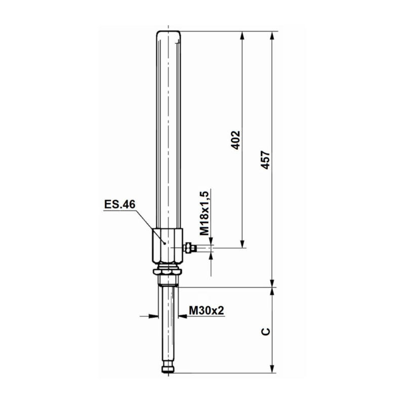 CILINDRO SEMPLICE EFFETTO PER SARACINESCHE 5".
