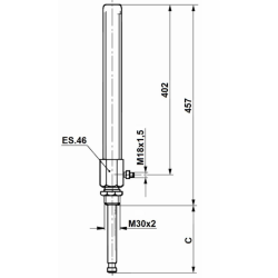 CILINDRO SEMPLICE EFFETTO PER SARACINESCHE 6".