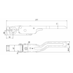 CHIUSURA UNIVERSALE TIPO M50 "DESTRA" Ø18MM.