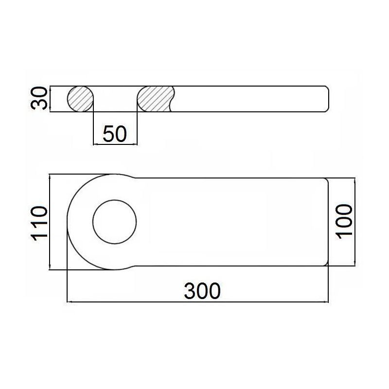 OCCHIONE TIPO INGLESE LEGGERO100x30