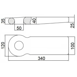 OCCHIONE TIPO BELGIO LEGGERO 100x25