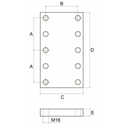 PIASTRA A SALDARE 130X220, M16