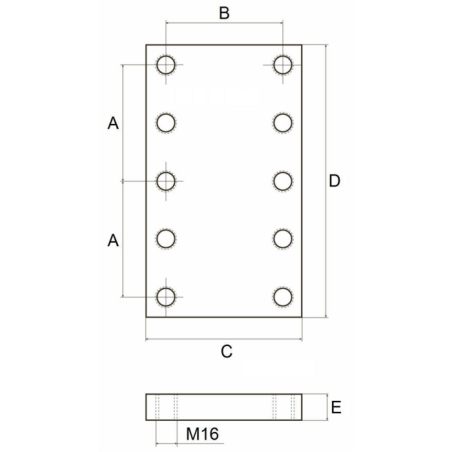 PIASTRA A SALDARE 130X220, M16