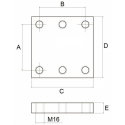 PIASTRA A SALDARE  160 X 160, M16