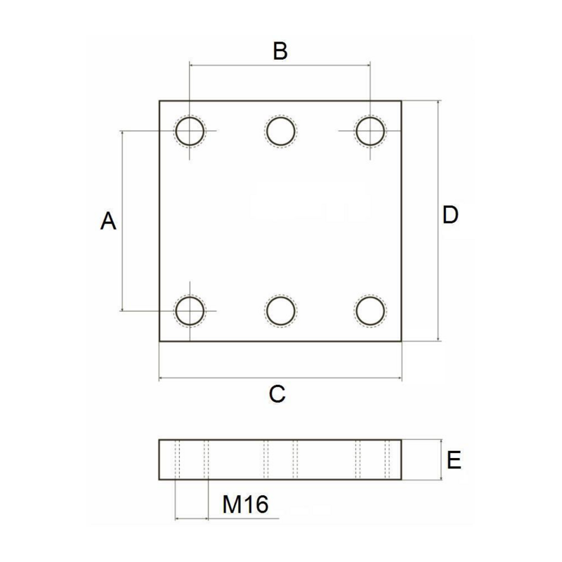 PIASTRA A SALDARE  160 X 160, M16