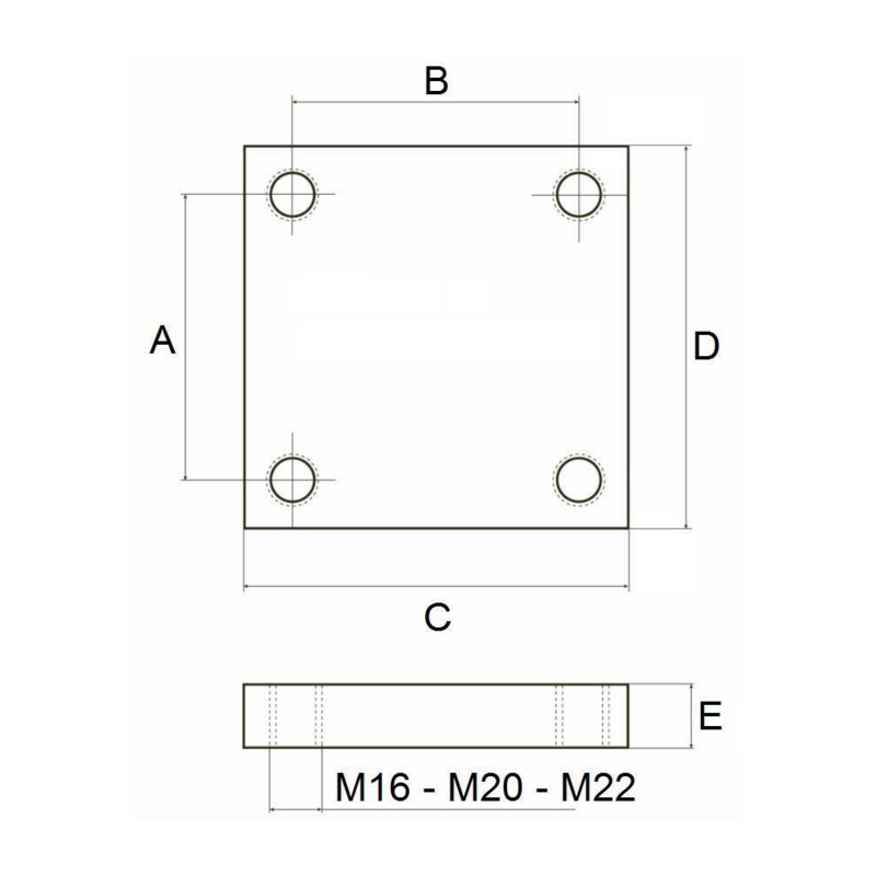 PIASTRA A SALDARE160X160. M22