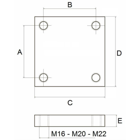 PIASTRA A SALDARE160X160. M22