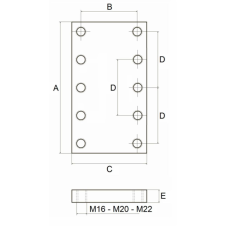 PIASTRA A SALDARE 270X160. M22