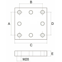 PIASTRA A SALDARE 200 X 200, M20