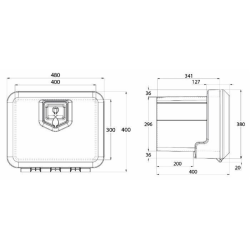 CASSETTA PORTA ATTREZZI IN PLASTICA 480x400x400MM