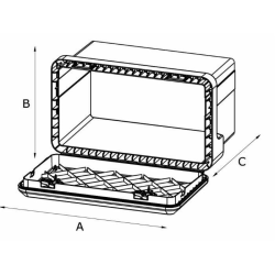 CASSETTA PORTA ATTREZZI IN PLASTICA 630x450x480MM