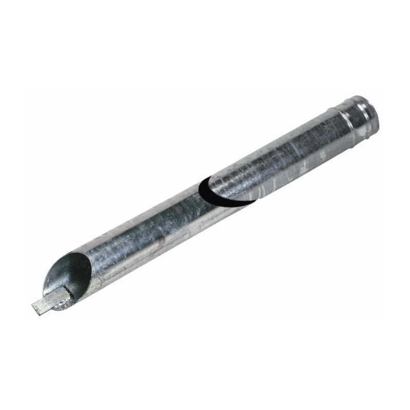 TUBO DI ASPIRAZIONE CON PORTAGOMMA ZINCATO LUNGHEZZA 3MT, Ø 150MM