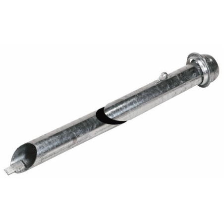 TUBO DI ASPIRAZIONE CON GIUNTO SFERICO MASCHIO E ANELLO ZINCATI LUNGHEZZA 2MT, Ø 120MM