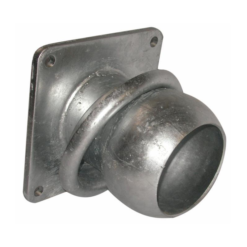 FLANGIA QUADRA ZINCATA CON SFERA Ø 120