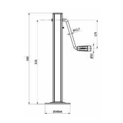 SERVOTIMONE CON MANOVELLA LATERALE SIMOL 60X560MM