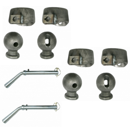 KIT CHIOCCIOLE PIU' SFERE PER RIMORCHIO Ø 78 MM.